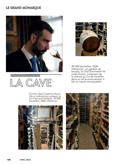 30 000 bouteilles, 3500 références , un gardien du temple, le Chef Sommelier Nicolas Duclos.